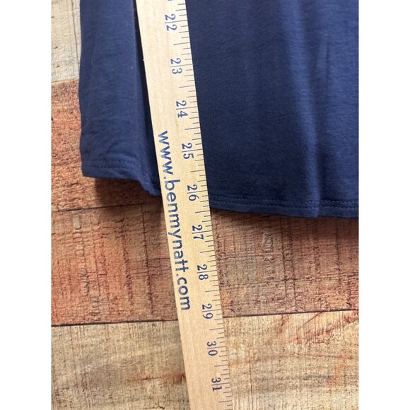 Cool Melon Navy Floral & Polka Dot Bell Sleeve Top Womens - Picture 3 of 6